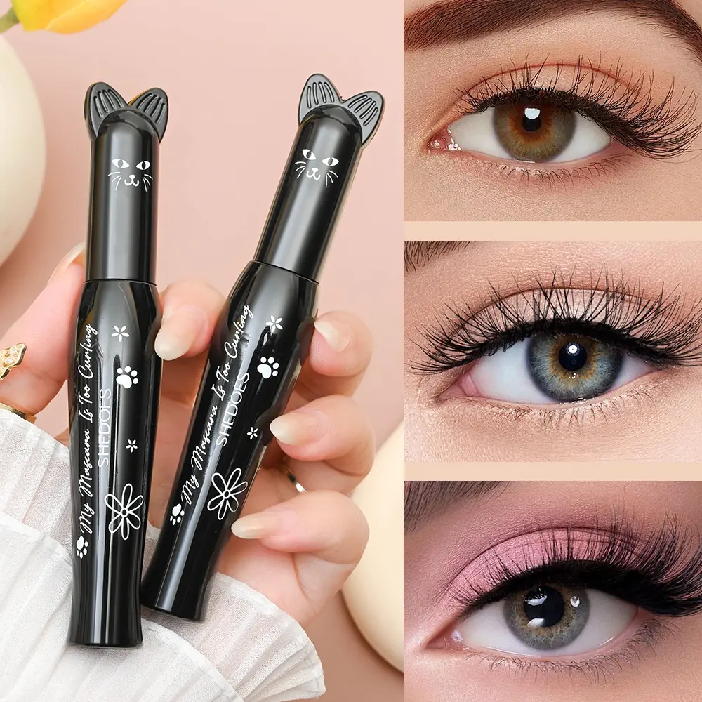 Waterproof and sweat proof mascara, curly, dense, light, durable and natural, Fluffy Lashes Mascara