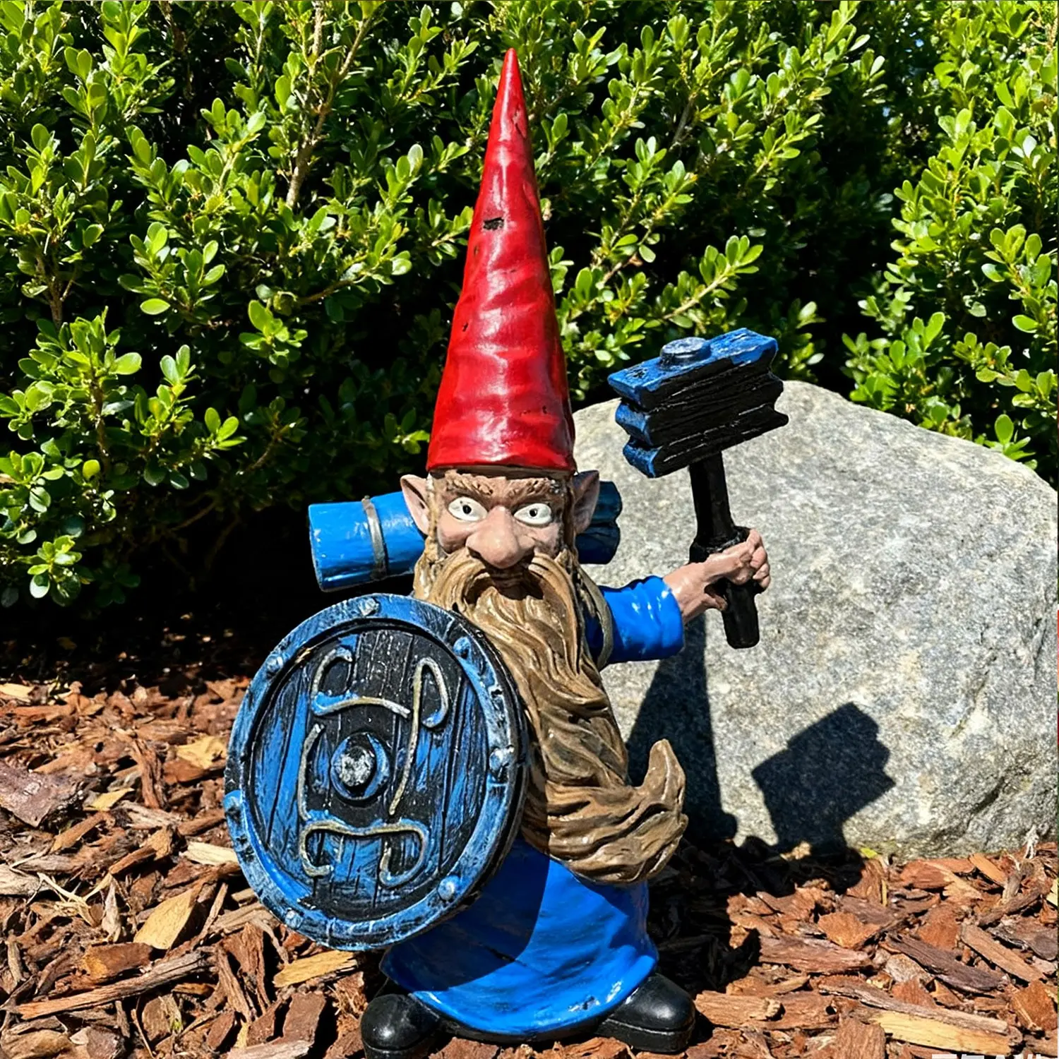 Medieval Guards Garden Gnome Statues, Army Warrior Style Resin Figurine, Outdoor Decor for Garden Yard Patio Lawn, Funny Novelty Ornament & Gift, Garden Accessories, Exterior Decorative Statues