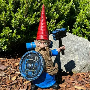 Medieval Guards Garden Gnome Statues, Army Warrior Style Resin Figurine, Outdoor Decor for Garden Yard Patio Lawn, Funny Novelty Ornament & Gift, Garden Accessories, Exterior Decorative Statues