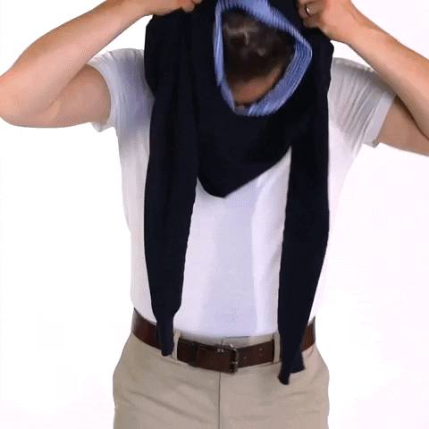 Sapphire Sweater with Blue Gingham Collared Shirt