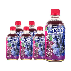ASAHI WELCH'S Concord Grape Juice 25% Fruit Content - 6 Pack (430ml Each) - Real Grape Flavor, Refreshing Summer Drink