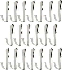 Snap On Hook 20 Pcs Wire Rack Hook,J Shaped Hook,Heavy Duty S Hook, Hanging,J Rail Hooks,Wire Shelving Accessories Organiser Iron