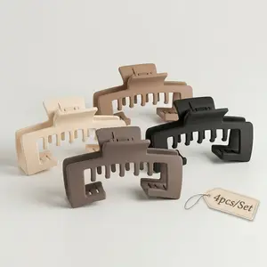 Hat-Friendly Claw Clips for Baseball Caps - 4 Pcs Trucker Hat Hair Clips for Women, Claw Clips for Thick Hair Hat Hairstyles, Gifts Hair Accessories