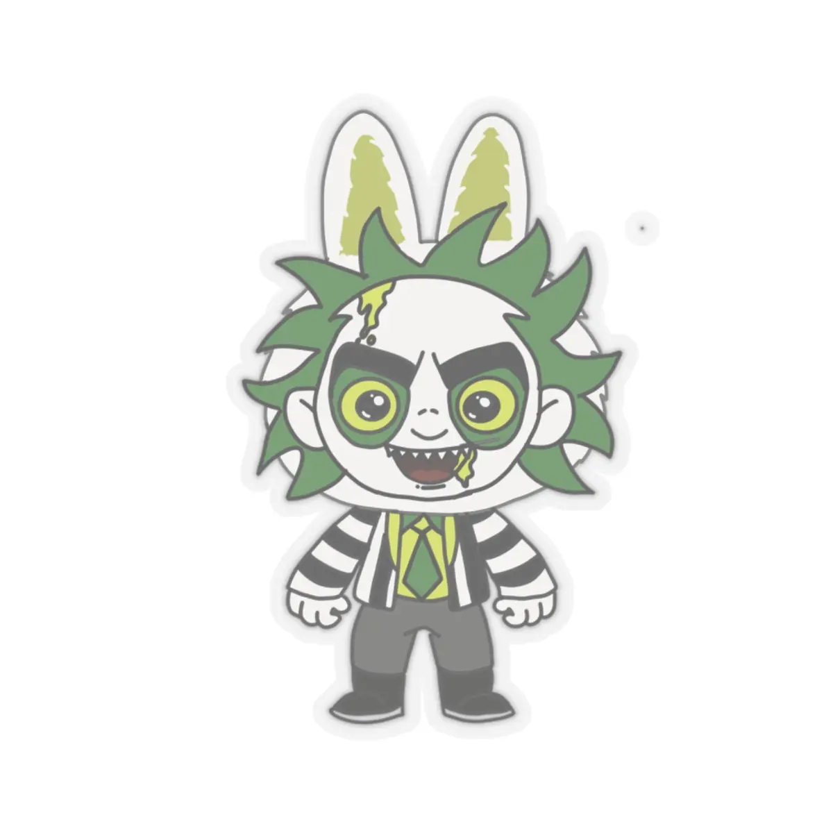 Beetlejuice Bunny Rabbit Beetle Bunny Kiss-Cut Stickers | Cute Decor for Laptops, Journals, Gifts, Halloween, Party Favors