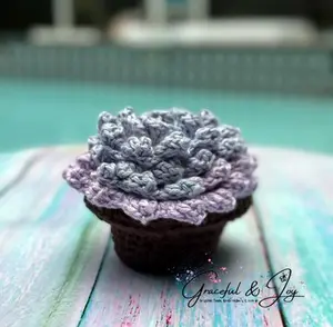 Handmade Crochet Flower Pot Coaster Set