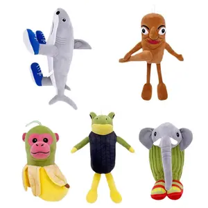 Tralalero Tralala 5-Piece Whimsical Shark Plush Set with Sneaker Feet - Soft Machine Washable Stuffed Animals, Cute Italian Design Safe Gift for Kids & Collectors Snuggle Bear plushies teddy bear naruto plush blind box versatile room decor Meme plushies