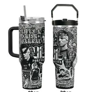Blood In Blood Out Vatos Locos Forever Tumbler 40oz 30oz – Chicano Style Stainless Steel Mug w/ Handle & Straw, Street Culture Fan Gift