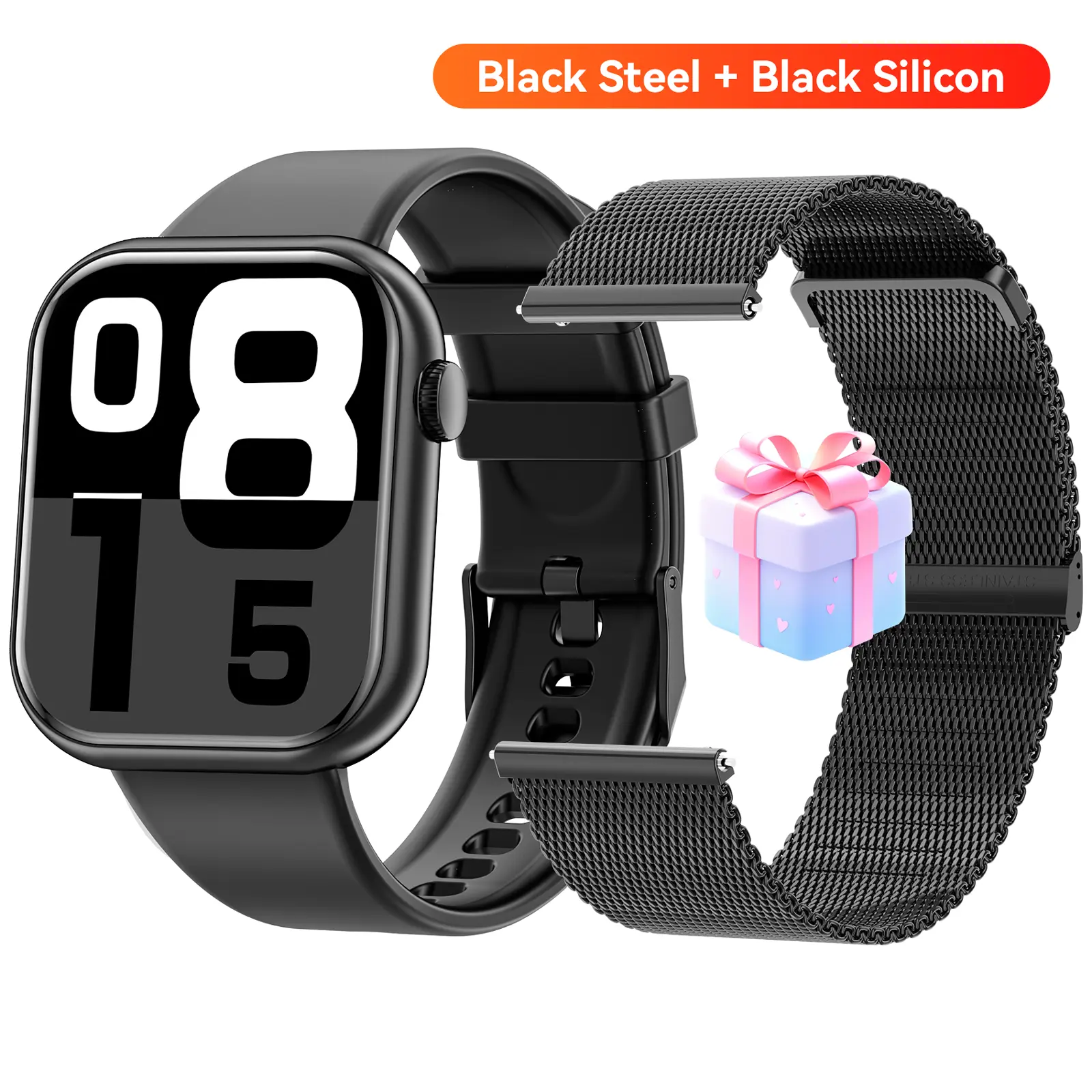 Black + Steel Strap（New）