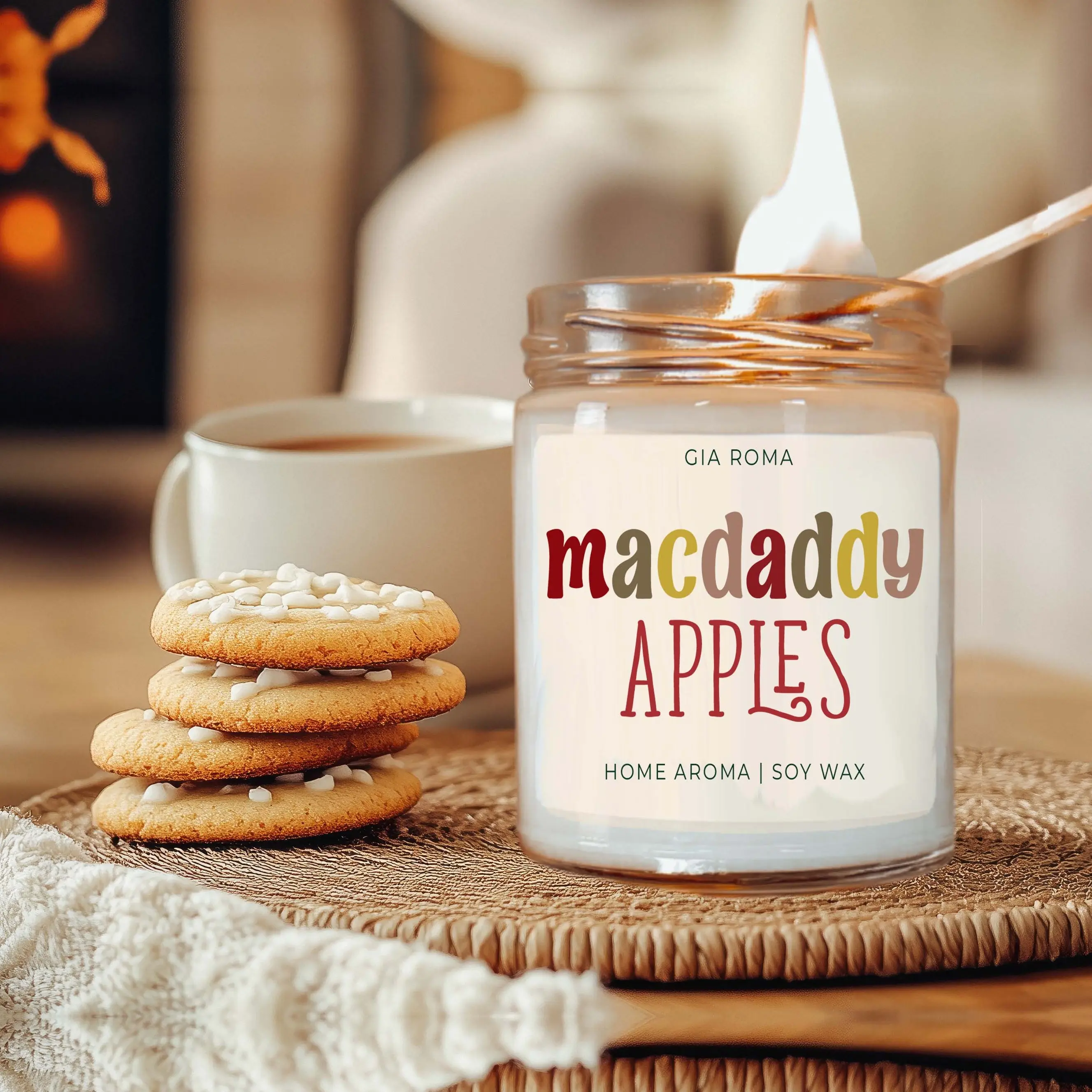 Mahogany Apple Candle 2024, Candle For Fall, Fall Candle Scents, Fall Candle 2024 Decoration, Macintosh Apple Tree | Fall Container Candles Soy & Toxin Free