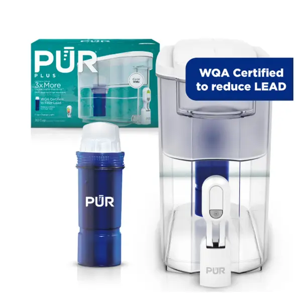 PUR PLUS 30 Cup Lead Reducing Water Filter Dispenser, White, DS1811Z