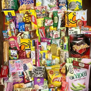 Asian Snack Boxes - Multi Sizes Gift Set with 20-30 Snacks Including Ramen Candies and Drinks for Sweet and Savory Lovers