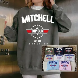 Top Gun Est 1986 Characters Sweatshirt, Top Gun 40th Anniversary Maverick Pilot Sweatshirt, Maverick Mitchell Crewneck Sweater, Talk to Me Goose, Gift for fan