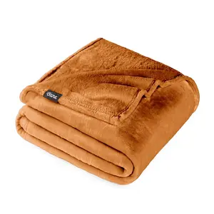 Microplush Fleece Bed Blanket by Bare Home - Full/Queen, Sienna