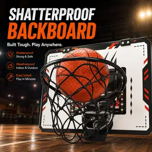 Kids Basketball Hoop with Electronic Scoreboard, Indoor Outdoor Adjustable Basketball Stand Game Toy for Toddlers Boys Girls, Fun Sports Playset with Sound Effects