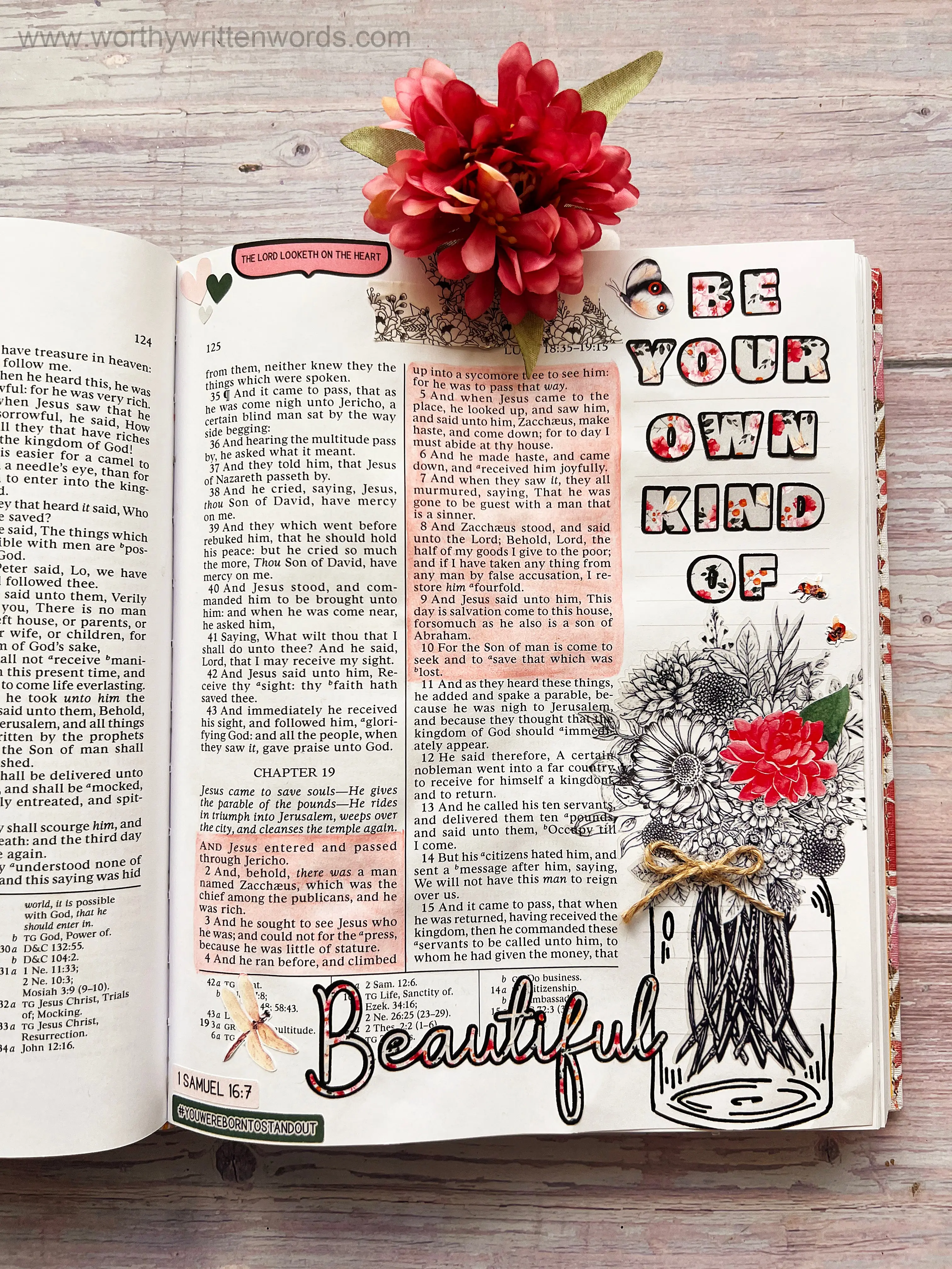 Be Your Own Kind of Beautiful New Testament Bible Journaling Page Kit