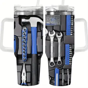 1 40oz stainless steel tool set glass, double wall vacuum insulated travel cup, leak-proof cover, for dad, mom, Christmas, Mother's Day, birthday gifts, ideal coffee cup Customized Chivas Soccer Tumbler Funny Gradient cecily Stranger Things Insulated Mug