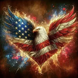 DIY 5D Diamond Painting Kit, Diamond Art Tools, Eagle Theme Full Drill Mosaic Art, Home Wall Decor Gift, Craft Project for Adults and Kids, Handmade Gifts, DIY Kits