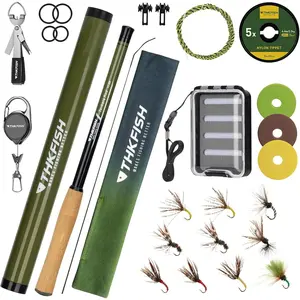 THKFISH Tenkara Fly Fishing Rod Kit 8.7ft/10.6ft/11.6ft 24T Carbon Fiber Telescopic Fly Fishing Combo Kit with Carrying Case Fishing Line and Flyfishing Lu