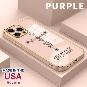 Luxury Electroplated Phone Case for iPhone 16 15 14 Pro Max 13 12 11 XR XS Plus Flower Cross Pattern Soft TPU Silicone Ultra Slim cellphone Cover for