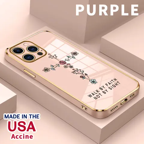 Luxury Electroplated Flowers Cross Pattern Phone Case for iPhone 16,15,14 Pro Max,13,12,11,XR,XS Plus - Soft TPU Silicone, Ultra Slim, Non-Slip, Anti-Drop, Durable Protection Cover, Mobile Phone Accessory