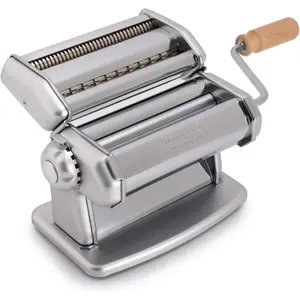 Imperia IPasta Classic Pasta Maker-100% Made in Italy- Pasta Machine with Durable Steel Construction- Cutter Attachment Accessory, Manual Roller