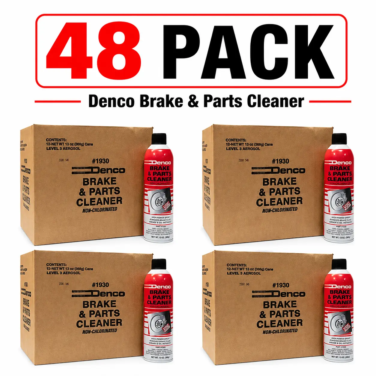 #1930 Denco Brake & Parts Cleaner - 13 OZ Cans - 48 Pack #1930 Denco Brake & Parts Cleaner - 13 OZ Cans - 48 Pack