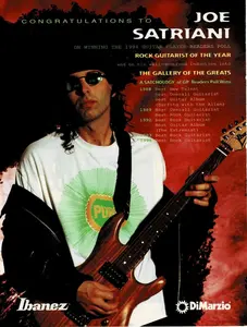 Ibanez Guitars / DiMarzio - JOE SATRIANI - 1995 Print Ad