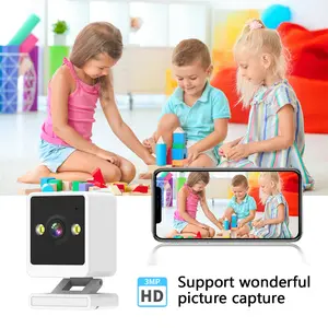 [Fycloud Q26] Indoor Camera, 2K Cameras for Home Security with Color Night Vision & Siren, 2-Way Audio for Pet/Dog/Baby/Nanny, 2.4GHz WiFi Camera, Cloud & TFCard Storage, Magnetic Base