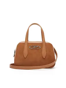 New retro vintage college style suede patchwork bag that can be carried by hand or slung diagonally, suitable for daily shopping and friend gatherings