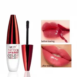 Tattoo Lip Gloss Color Peel-Off Matte Lip Tattoo Glaze High Pigment Long Wear Waterproof 24 Months