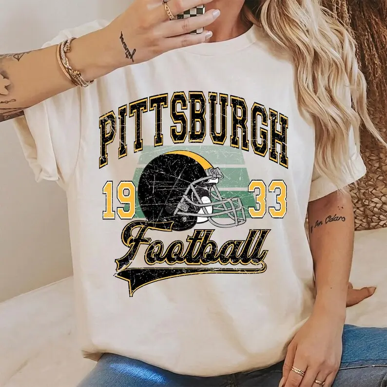 [Sale Up To 50%] Vintage 90s Style Pittsburgh Football Shirt, Game Day Tshirt, Pittsburgh Team Football Tee, Sunday Pittsburgh Mascot T-Shirt, Steelers Fan Apparel Sweatshirt Hoodie