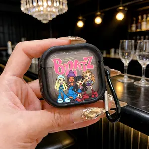 Cartoon B-Bratzs Protective Case Cover for Apple AirPods 1/2/3/4/pro/pro2, Tpu Texture, Lightweight & Durable, Anti-Scratch, Shockproof