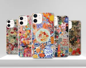 Vintage   Collage Phone Case Mosaic Art Cover for iPhone 15 14 13 12 Pro Xs SE  to iphone 7 , pro max  , mini