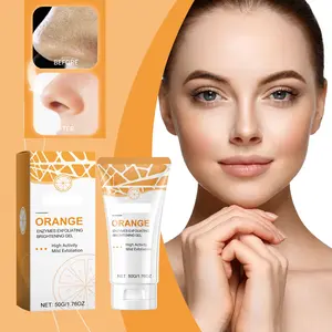 Orange Enzymes Exfoliating Brightening Gel, Gentle Exfoliating Cleansing Gel Deeply Purifies Pores, Removes Blackheads And Brightens Skin