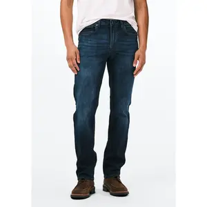Straight Six Men's Jeans in Authentic and Sanded Blue - BM22601