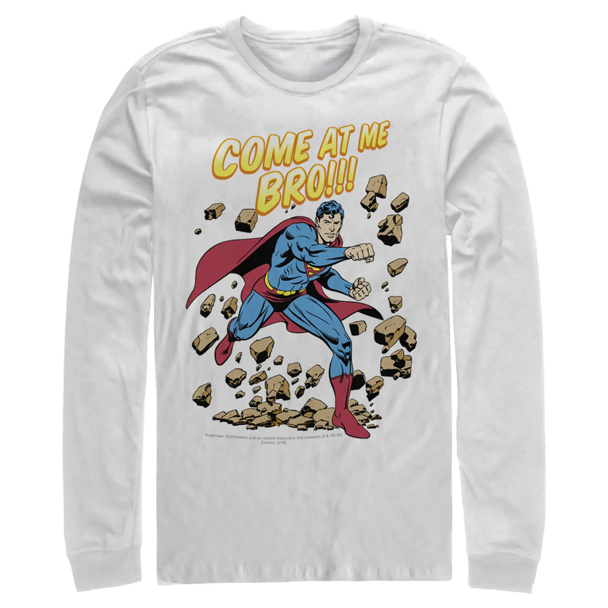 Men's Superman Come At Me Bro Long Sleeve Shirt