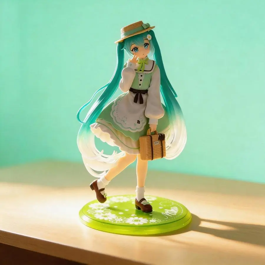 Hatsune Miku Vocaloid PVC Plastic Statue - 20cm Female Anime Figure with Detailed Painting, Exquisite Craftsmanship, Shelf Display, Desk Display, Great Gift Choice for Anime Lovers, Hobby Collectible Toy