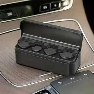 Coin Holder for Car, Portable Coin Organizer, Holds Coins of Different Sizes, Rectangular Design, Dashboard Mount Design, Suitable for Various Scenarios, Car and Truck Coin Organizer, Also Can Be Used on an Office Desk