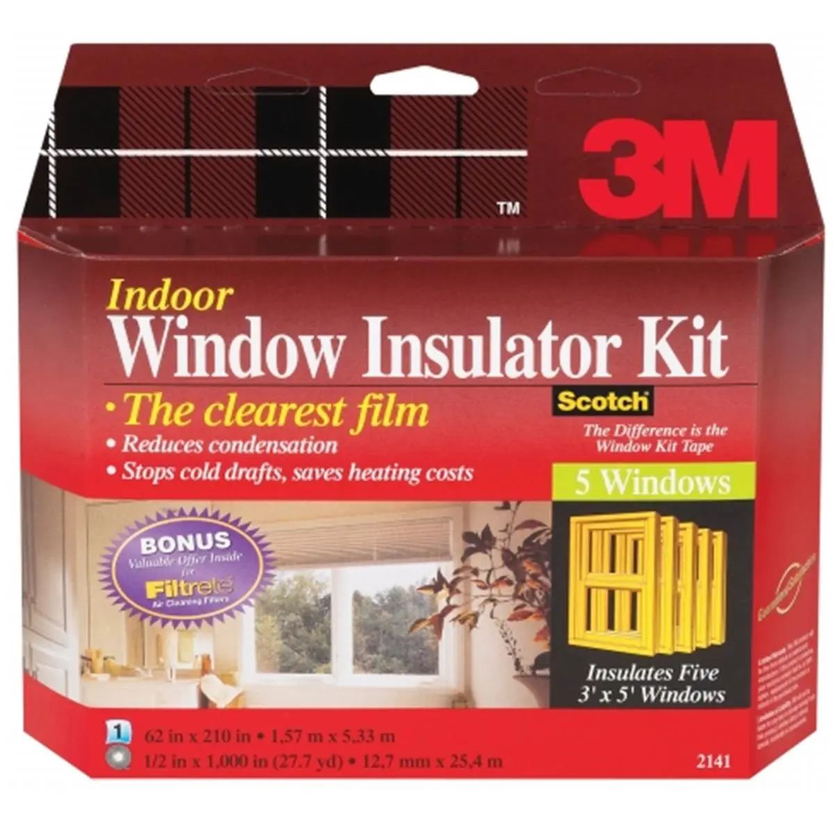 3m Interior Shrink Film Window Kit 2141W-6