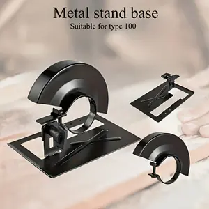 5.4inch black Compact stand base, adjustable metal base safety cover, stable and durable, suitable for woodworking tool protection