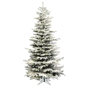 Slim Prelit Snow Flocked Tree