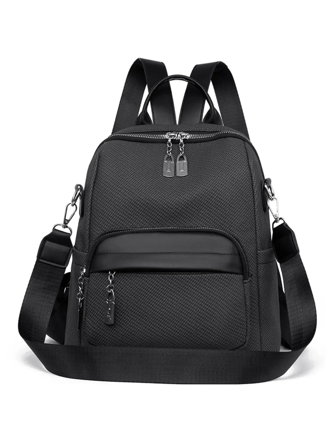 Women's Fashionable New Oxford Cloth Backpack, Casual Travel Bag, Multifunctional Shoulder Crossbody Bag, Korean Style, Casual Lightweight Backpack