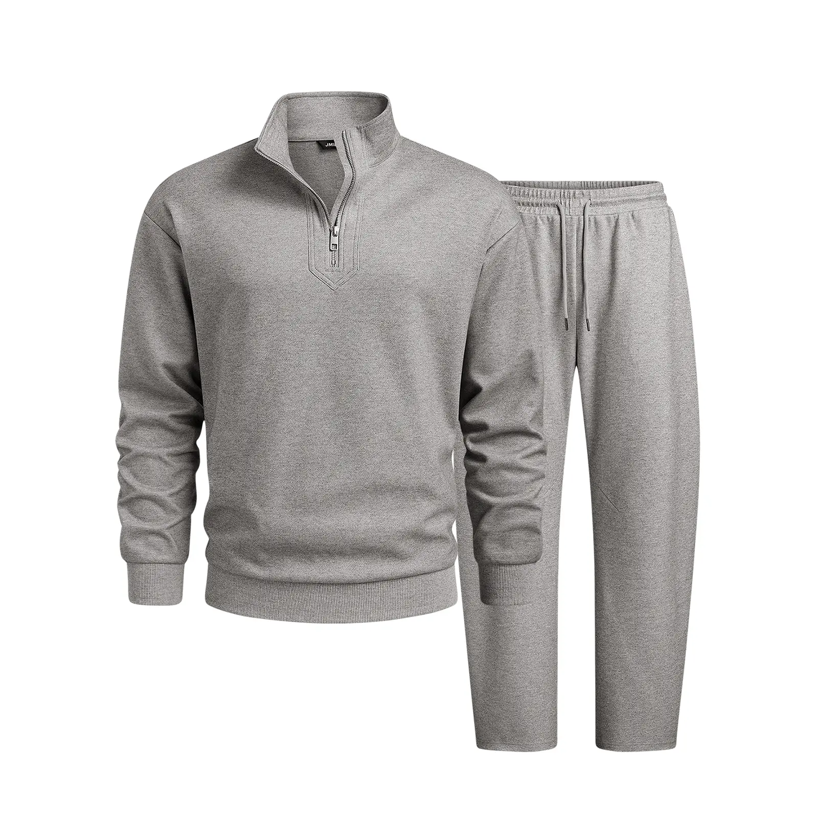 JMIERR Mens 2 Piece Tracksuit Set Quarter Zip Brushed Curved Leg Outfits | Relaxed Fit, Ribbed cuffs and hem, Drop Shoulder Sweatsuits, Wide Leg, Drawstring Sweatpants, Warm Heavyweight Matching Set