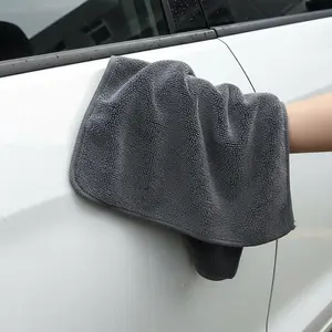 Superfine Fiber Car Wash Towel (1 Count), Thickened Extra Soft Car Cleaning Drying Cloth, Multifunctional Detailing Wash Towel, Professional Car Care Cloth, Super Absorbent Microfiber