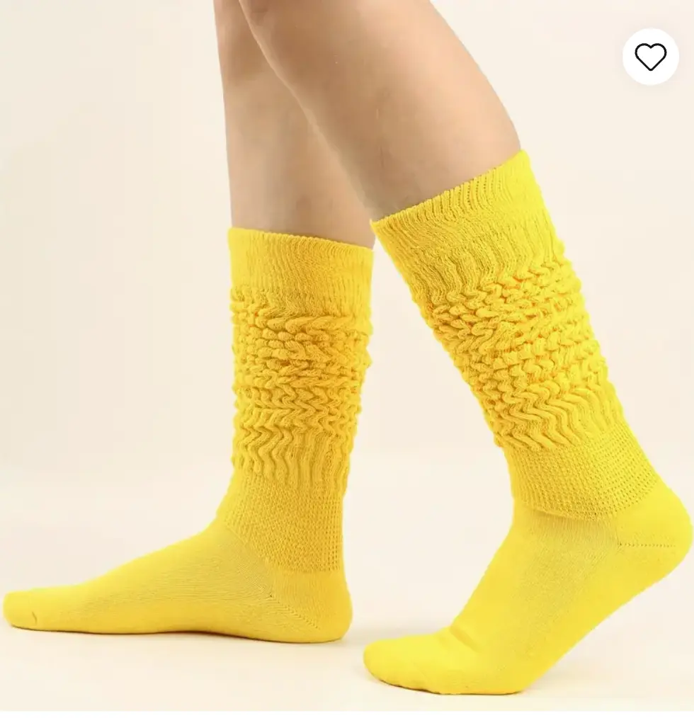 Ribbed Calf Socks Womenswear Comfort Frill Overall
