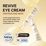 NIDA Revive Eye Cream For Face And Neck (40mL) / Probiotic Solution, Retinal, Peptide / Wrinkles, Fine Lines, Aging Skin Eye Care Formula