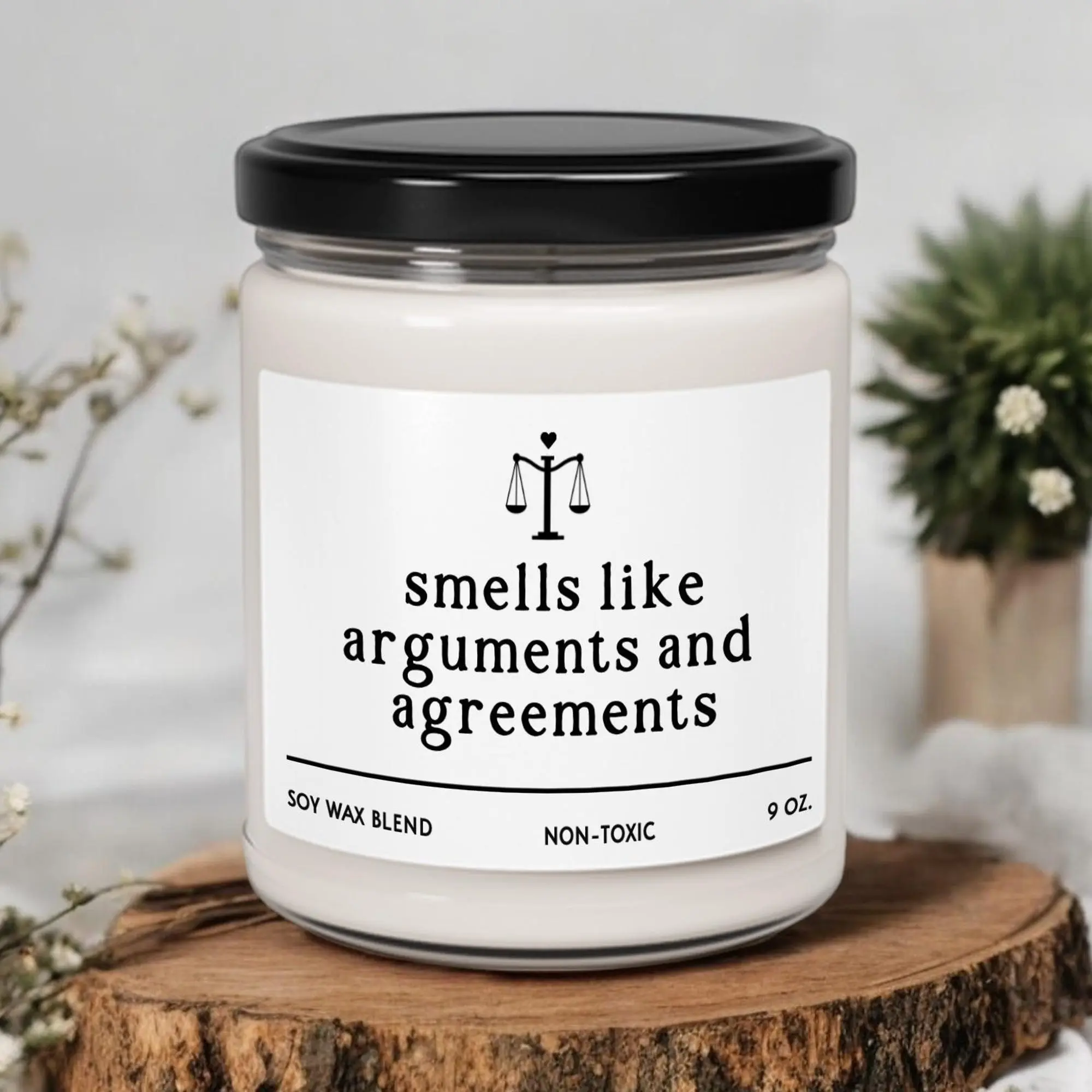 Smells Like Arguments and Agreements Candle, Lawyer Candle, Lawyer Gifts, Lawyer Soy Candle, Lawyer Appreciation Gift (OS-DNAiOEOKS34) Decor Glass