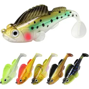 Weedless Soft Fishing Lures for Freshwater and Saltwater, Jig Head Paddle Tail Swimbaits for Bass Fishing Bait for Crappie Trout Walleye, Fishing Gifts