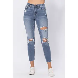 Judy Blue Destroyed Girlfriend Jeans