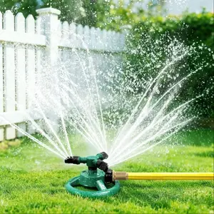 360 Degree Rotating Lawn Sprinkler, Automatic Garden Sprinkler, Large Range Rotation, Outdoor Watering Device, Impact Sprinkler, Auto Irrigation System